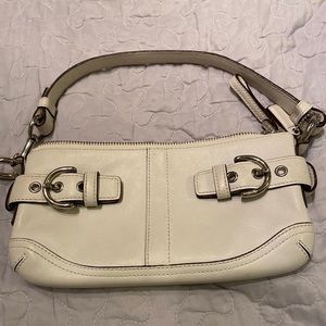 Coach Off White Leather Shoulder Purse